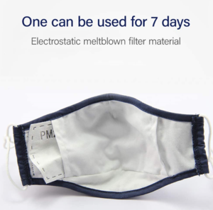 Kutehealth Designed Printed Washable Mouth Cover with 3Pcs 5 Layers Filters -EiffelTower