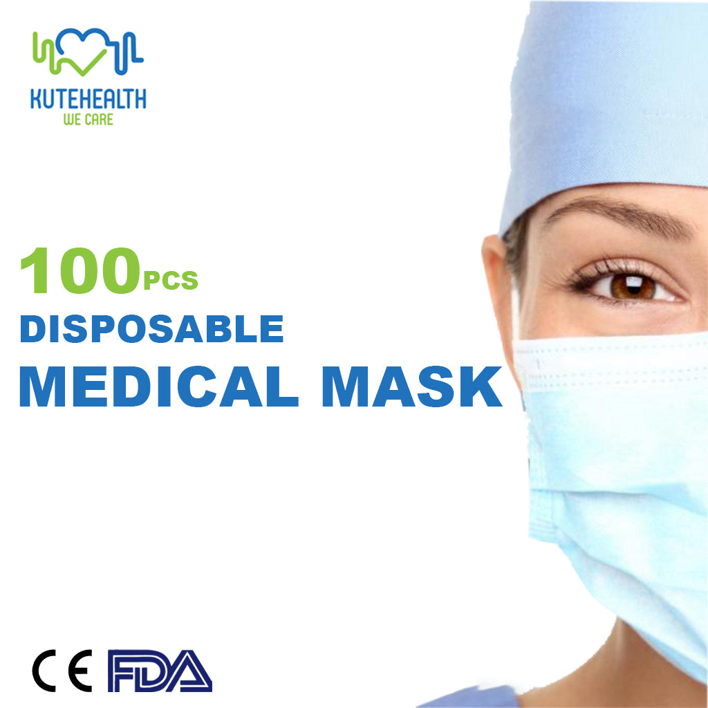 100pcs 3 Ply Disposable Medical Mask