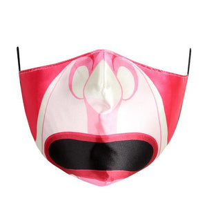 Kutehealth Designed Printed Washable Mouth Cover with 3Pcs 5 Layers Filters -PEKING OPERA MASK-RED